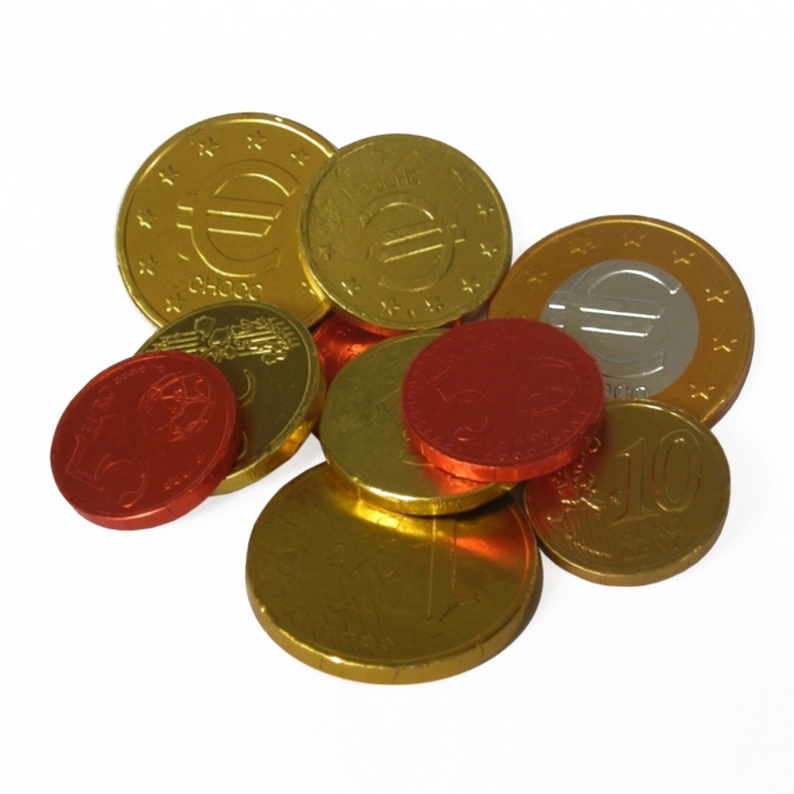 Cioccolatini personalizzati Monete Euro di Cioccolato. 