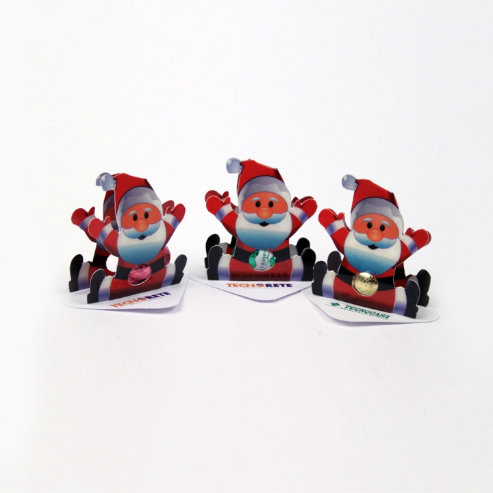 Gadget Natale personalizzati Babbo Natale con Cioccolatini. 