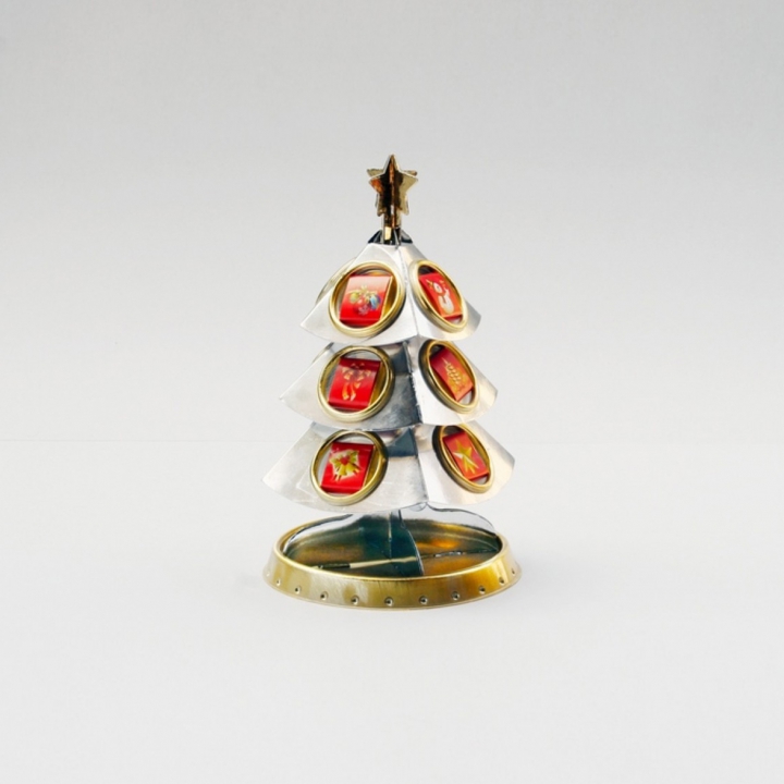 Gadget Natale personalizzati Albero di Natale con 12 Cioccolatini. 