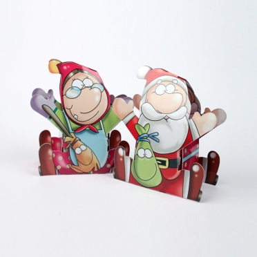 Gadget Natale personalizzati Astuccio Babbo Natale e Befana. 